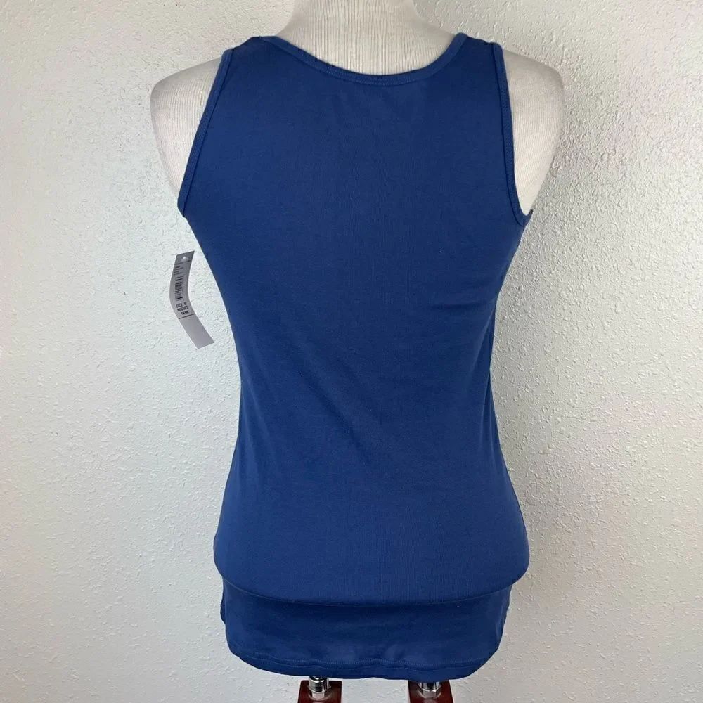 NWT PBX Basics Blue Tank Top Size M - Picture 5 of 7
